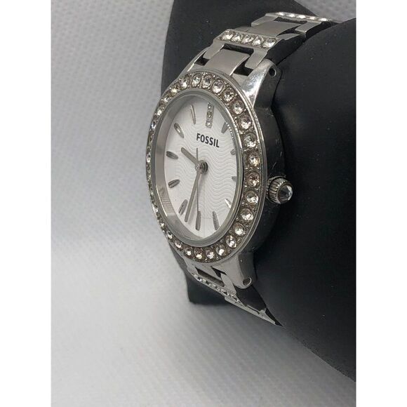 Fossil FS2362 Women's Stainless Steel Analog White Dial Quartz Wrist Watch HO312 - Picture 2 of 9